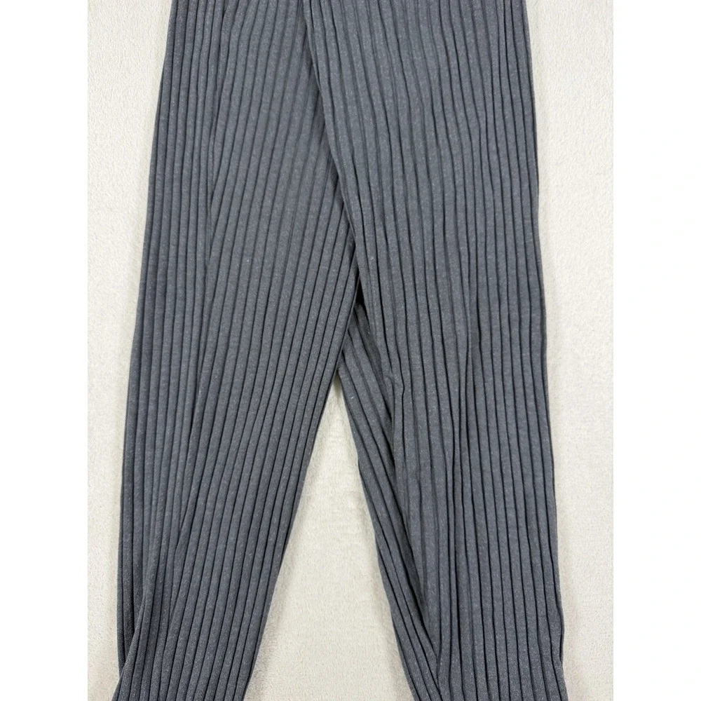 Nike Yoga Luxe Ribbed Crossover Front Loose Fit Pants Gray Womens S P